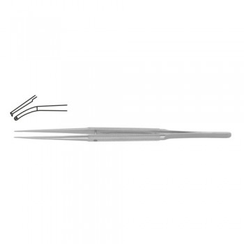 Diam-n-Dust™ Micro Dissecting Forcep Curved - 1 x 2 Teeth Stainless Steel, 21 cm - 8 1/4" Tip Size 6.0 x 0.7 mm